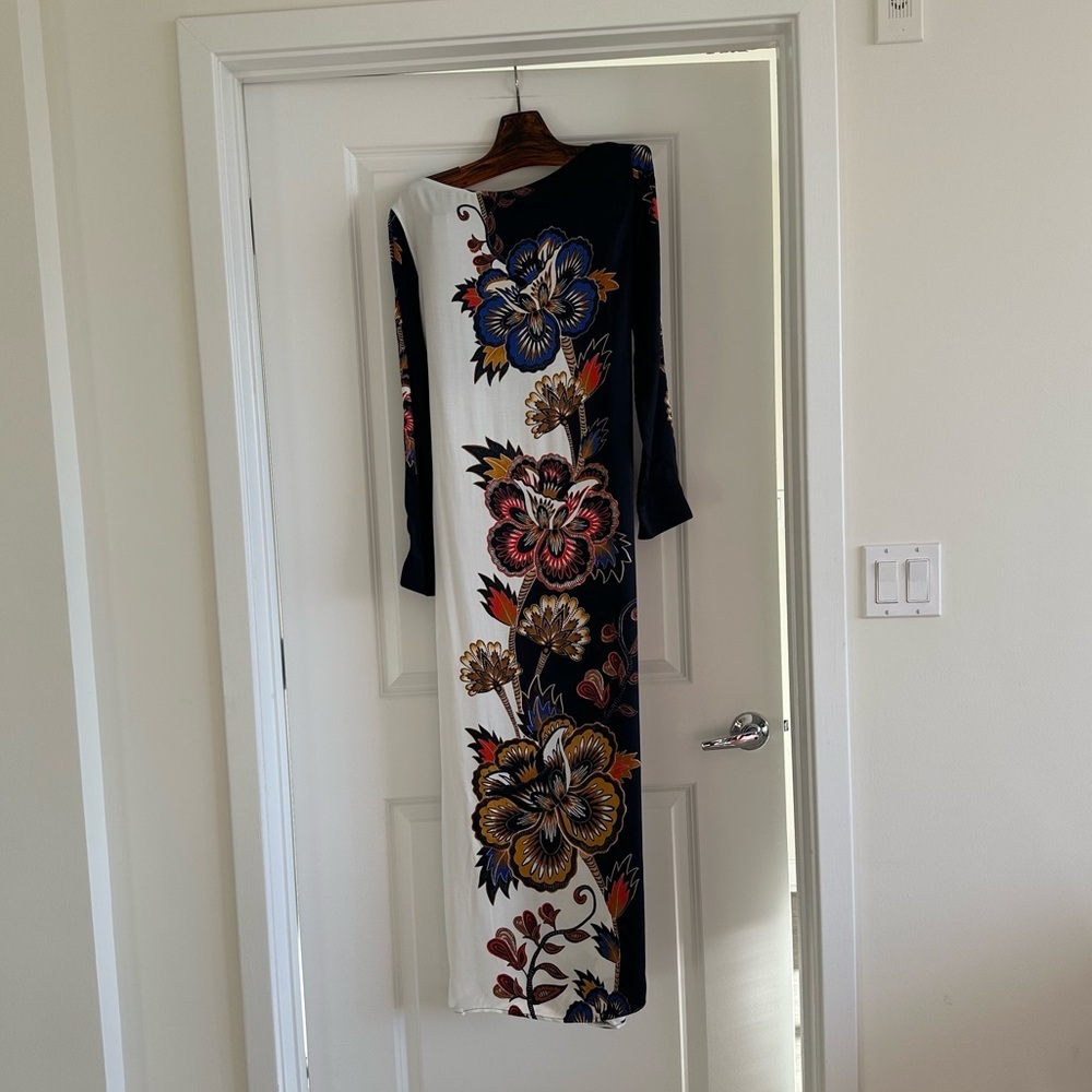 Farm Rio Black And White Maxi Floral Midi Dress - Picture 8 of 9